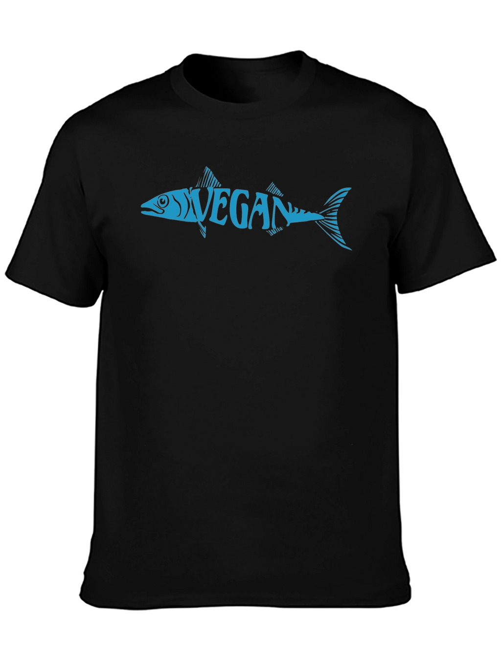 Vegan Fish Graphic Tee - Unisex Crew Neck T-Shirt