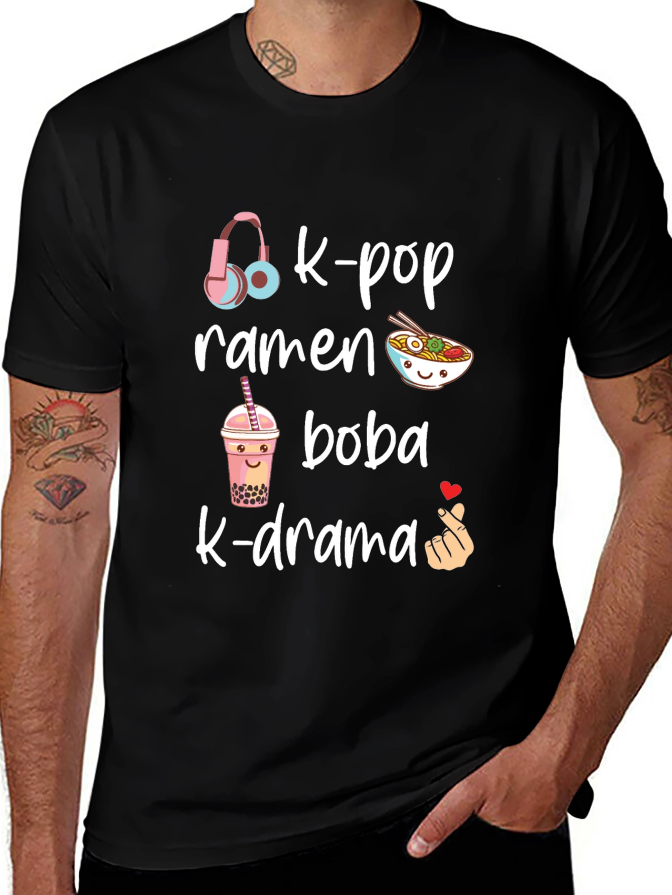 K-Pop Ramen Boba K-Drama T-Shirt
