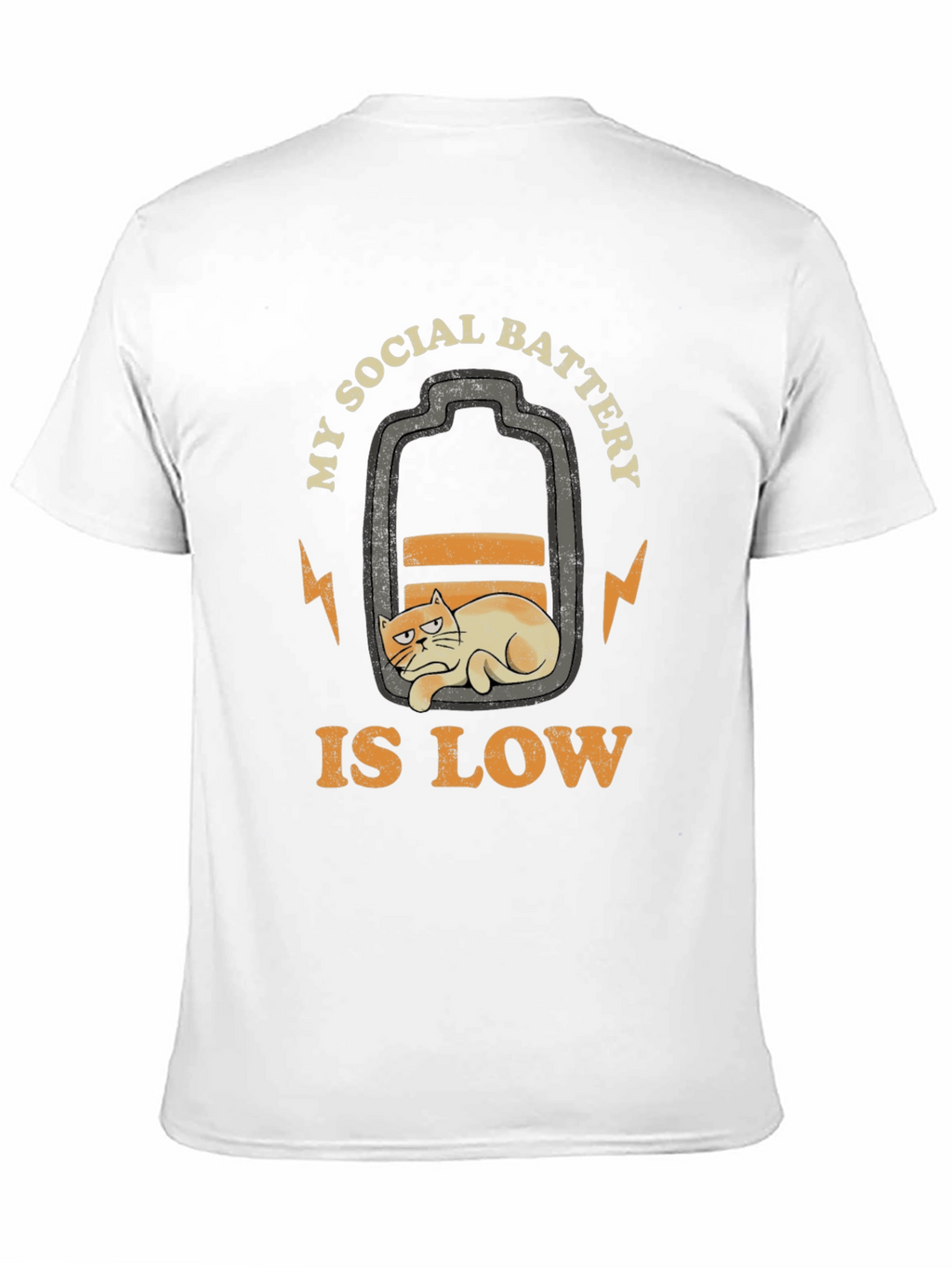 Low Social Battery Cat Graphic T-Shirt