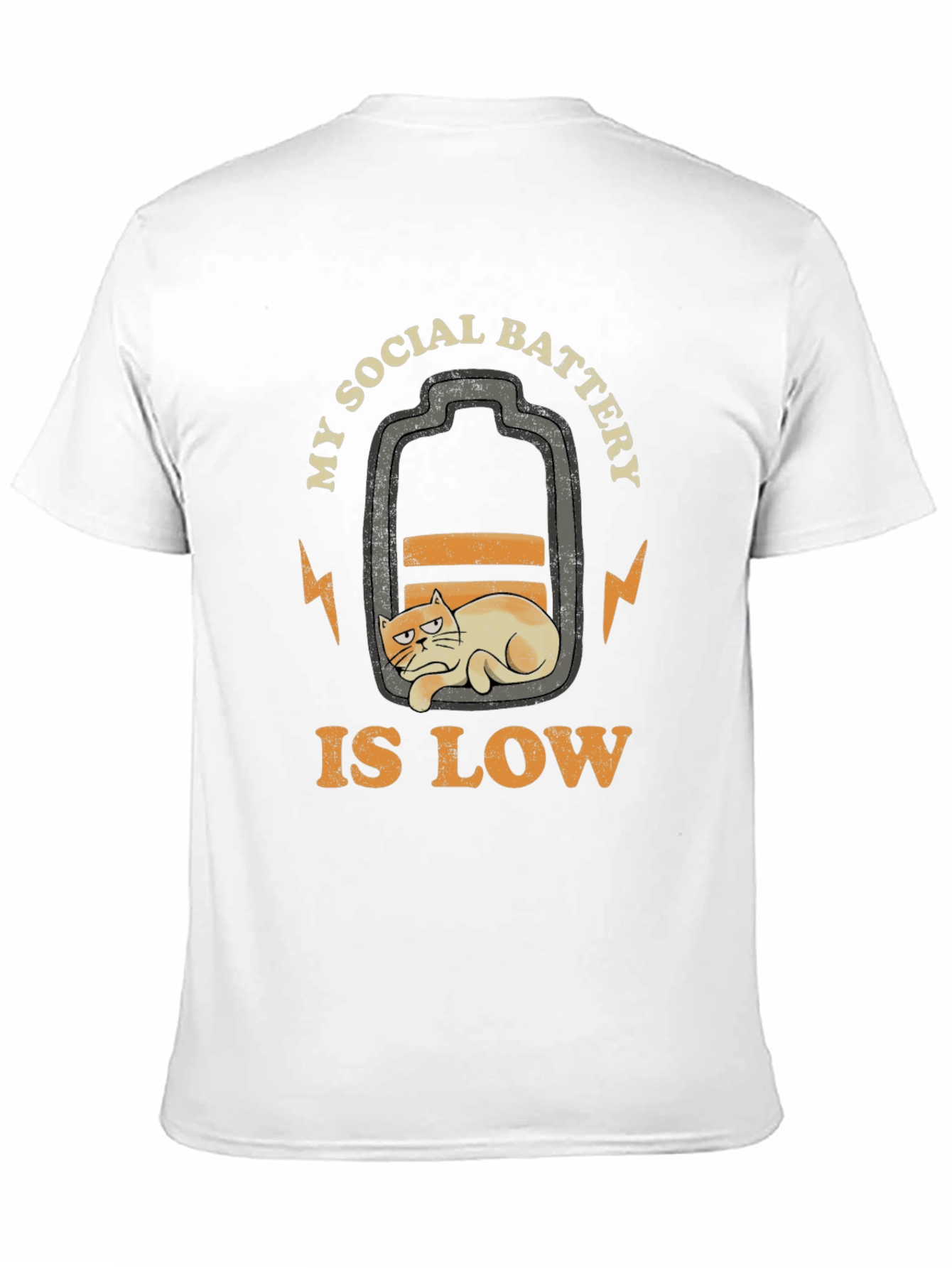 Low Social Battery Cat Graphic T-Shirt