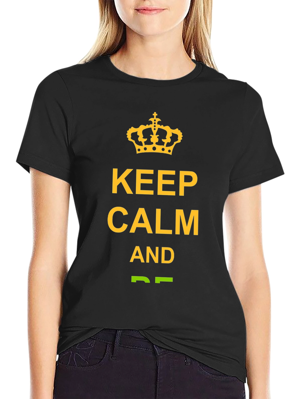 Keep Calm Graphic T-Shirt -  Trendy Crown Tee