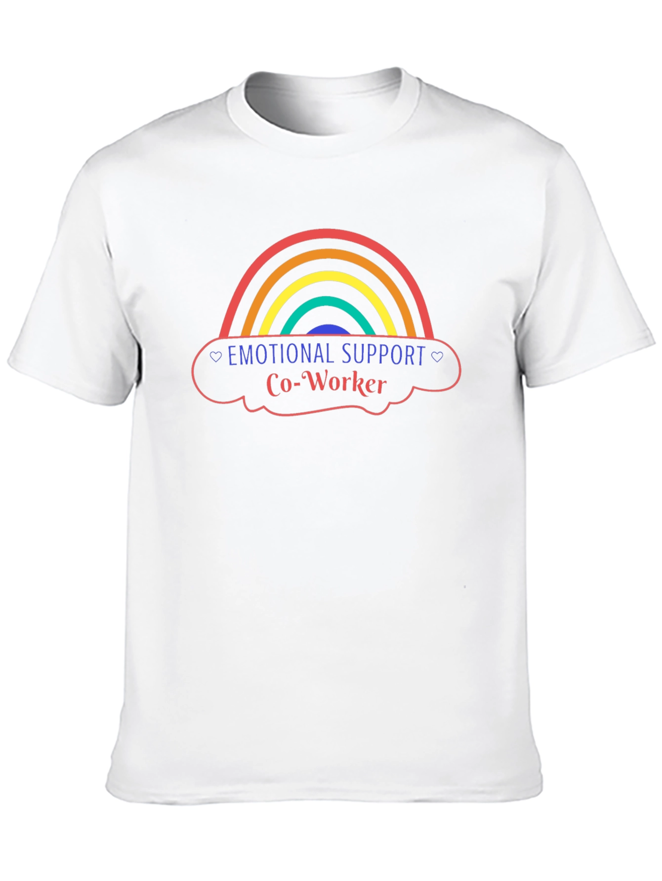 Emotional Support Co-Worker Rainbow Graphic Tee