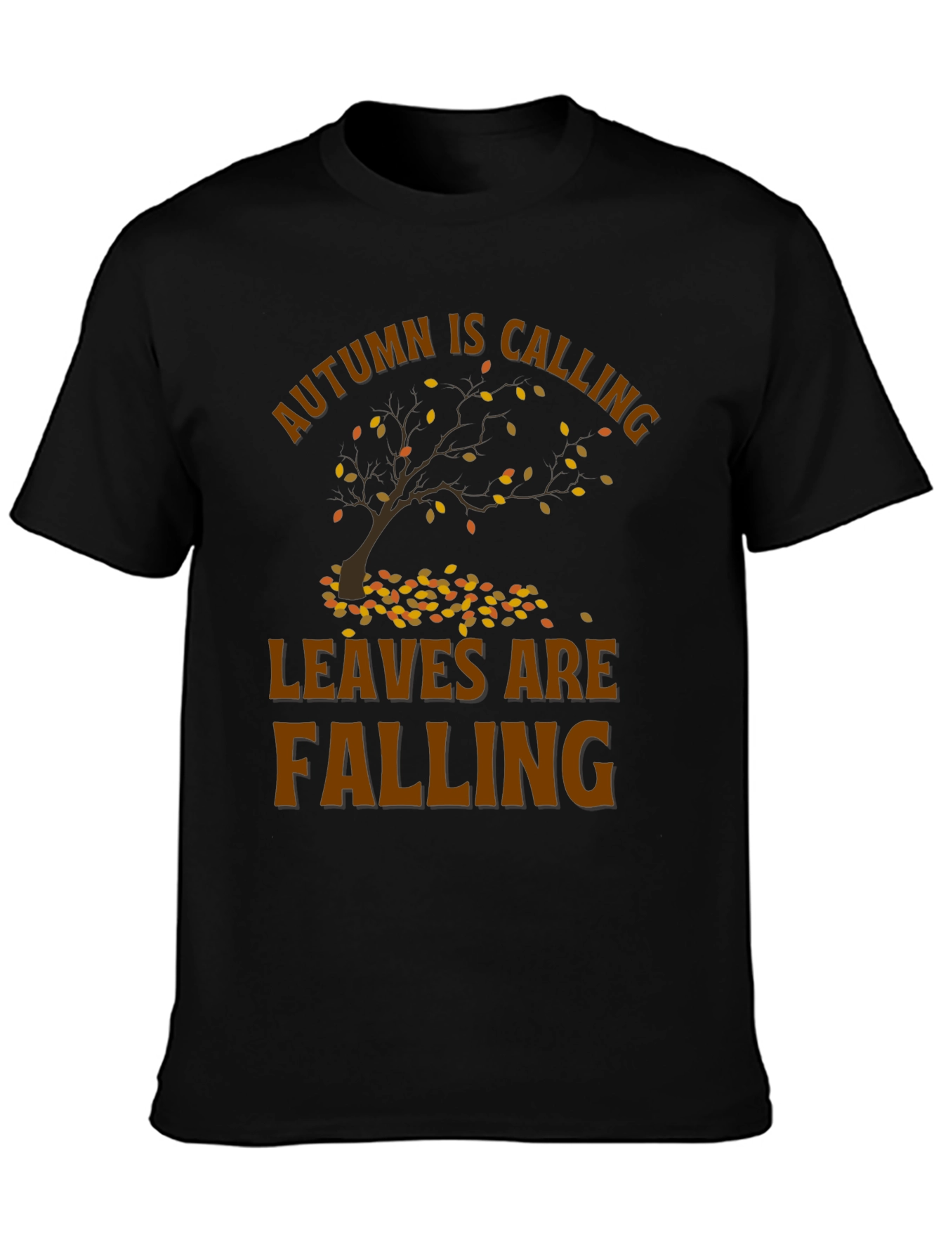Autumn Calling T-Shirt - Falling Leaves Design