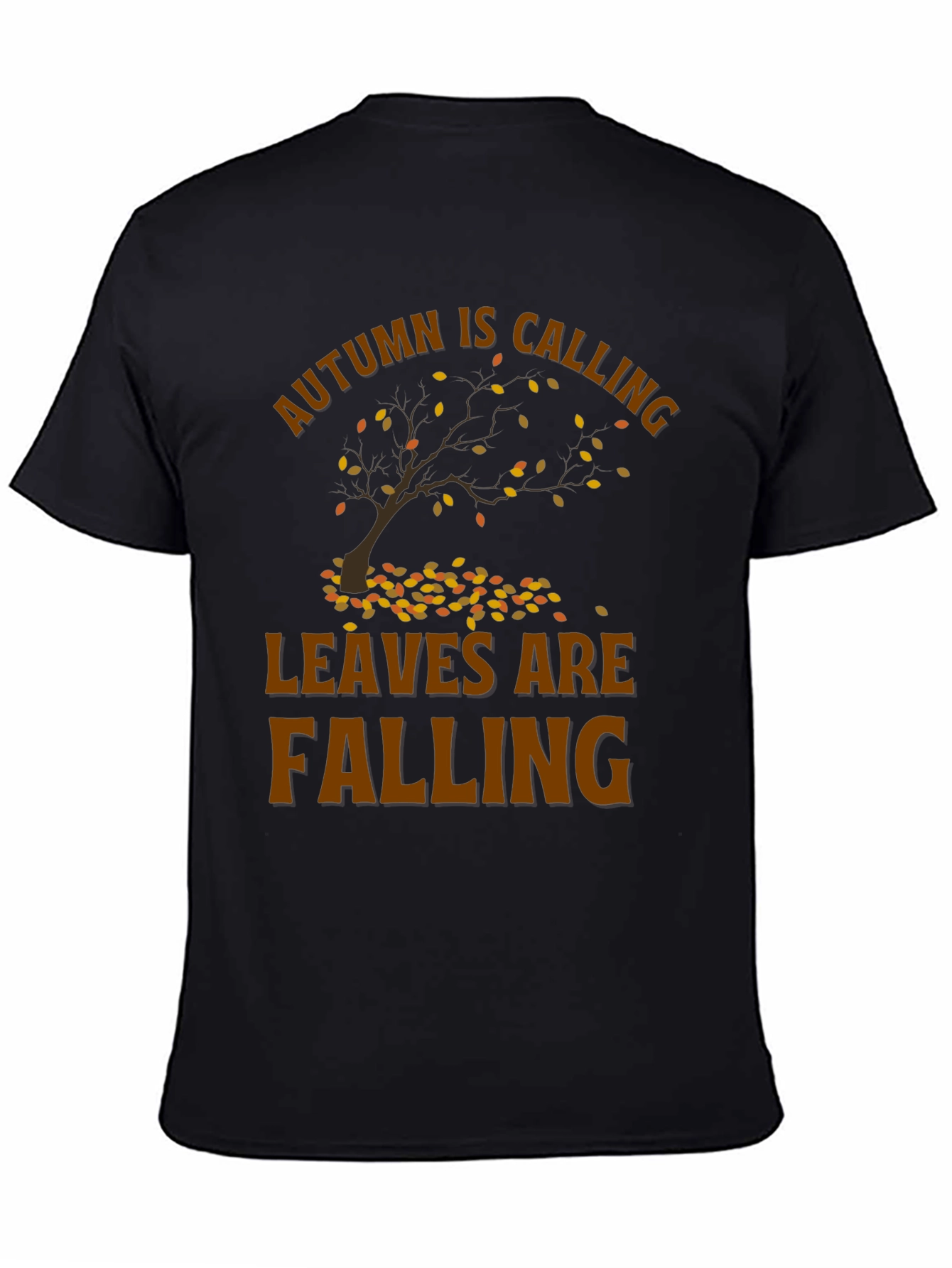 Autumn Calling T-Shirt - Falling Leaves Design
