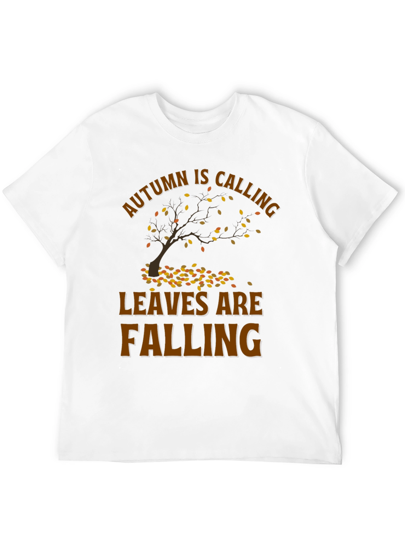 Autumn Calling T-Shirt - Falling Leaves Design