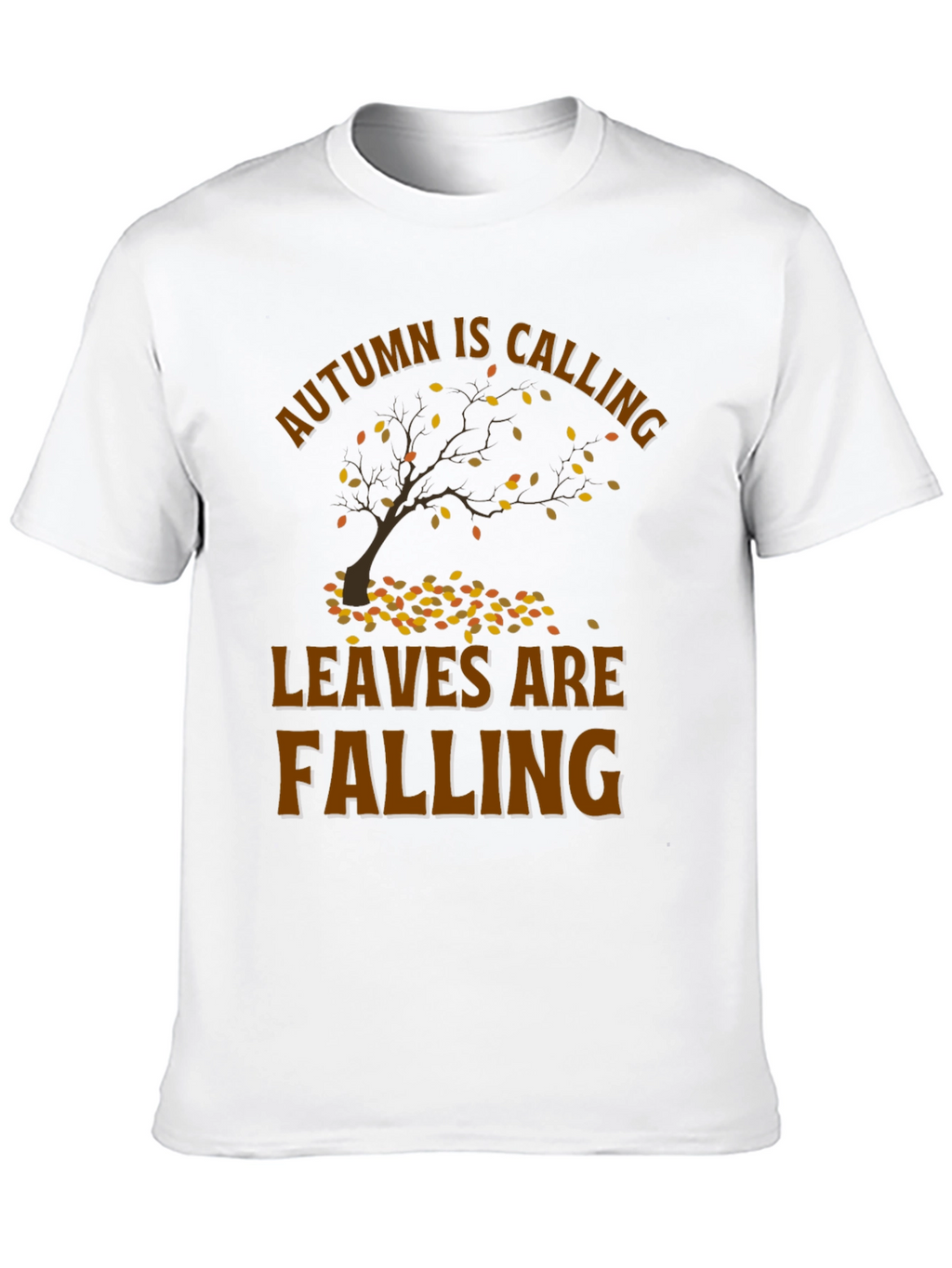 Autumn Calling T-Shirt - Falling Leaves Design