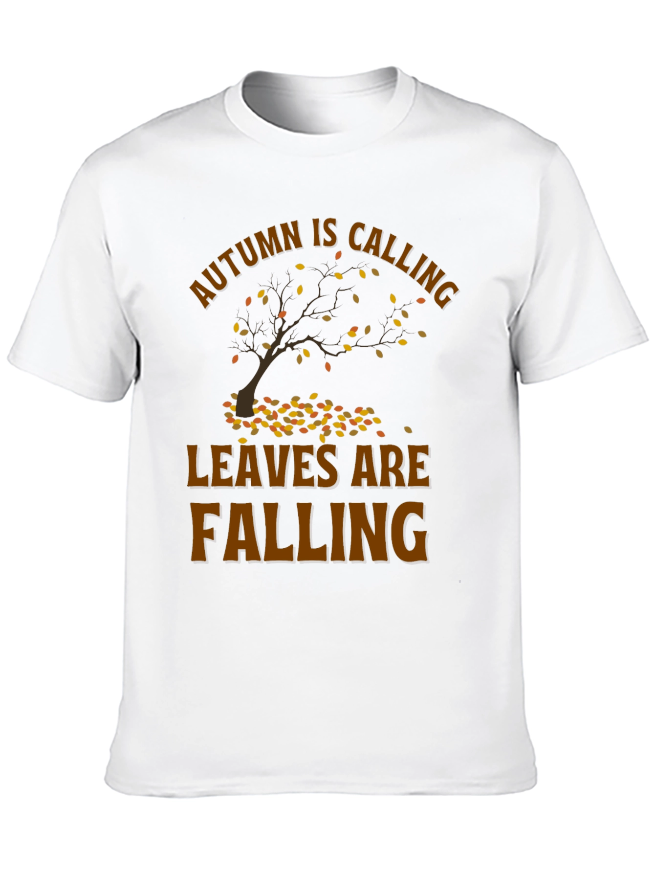 Autumn Calling T-Shirt - Falling Leaves Design
