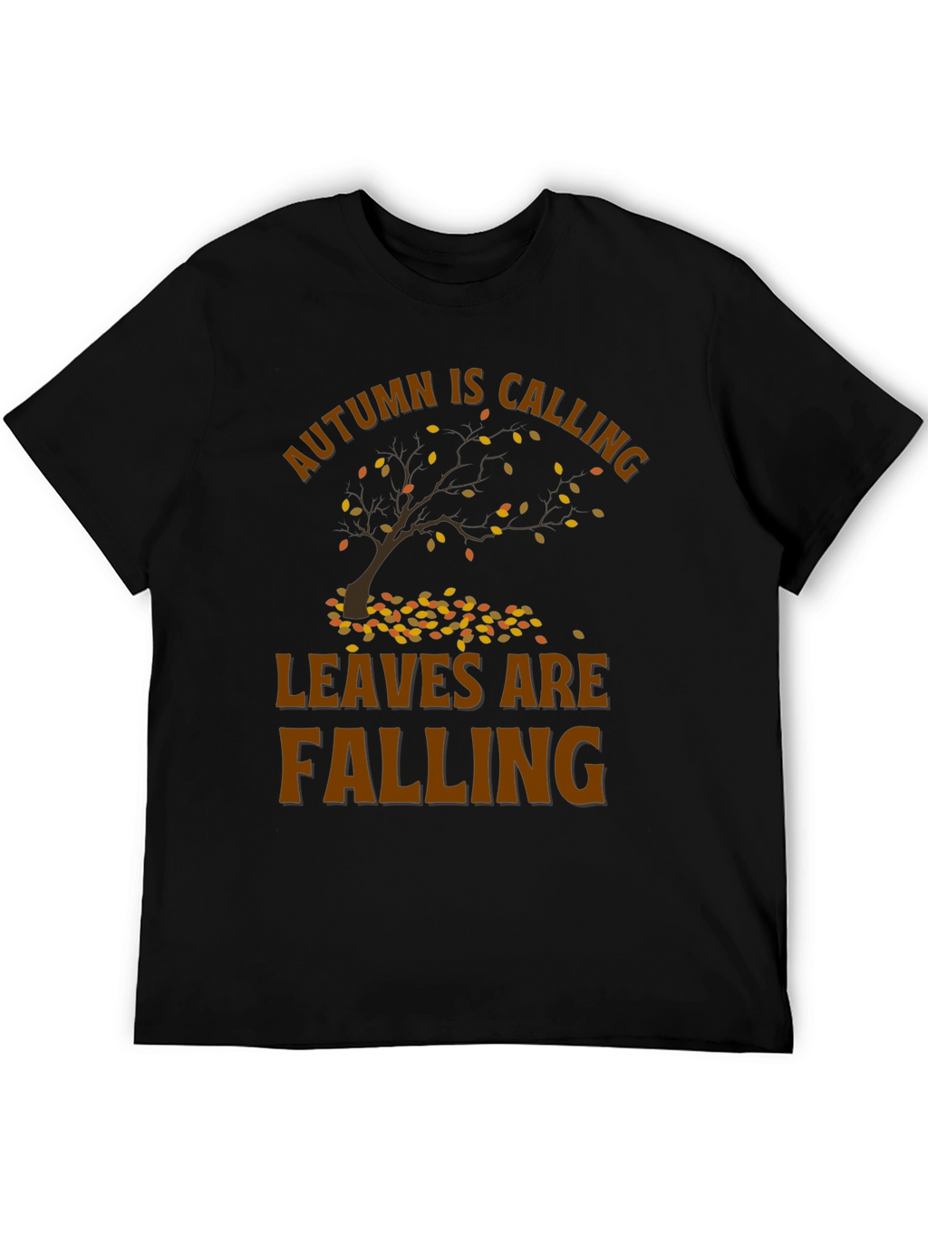 Autumn Calling T-Shirt - Falling Leaves Design