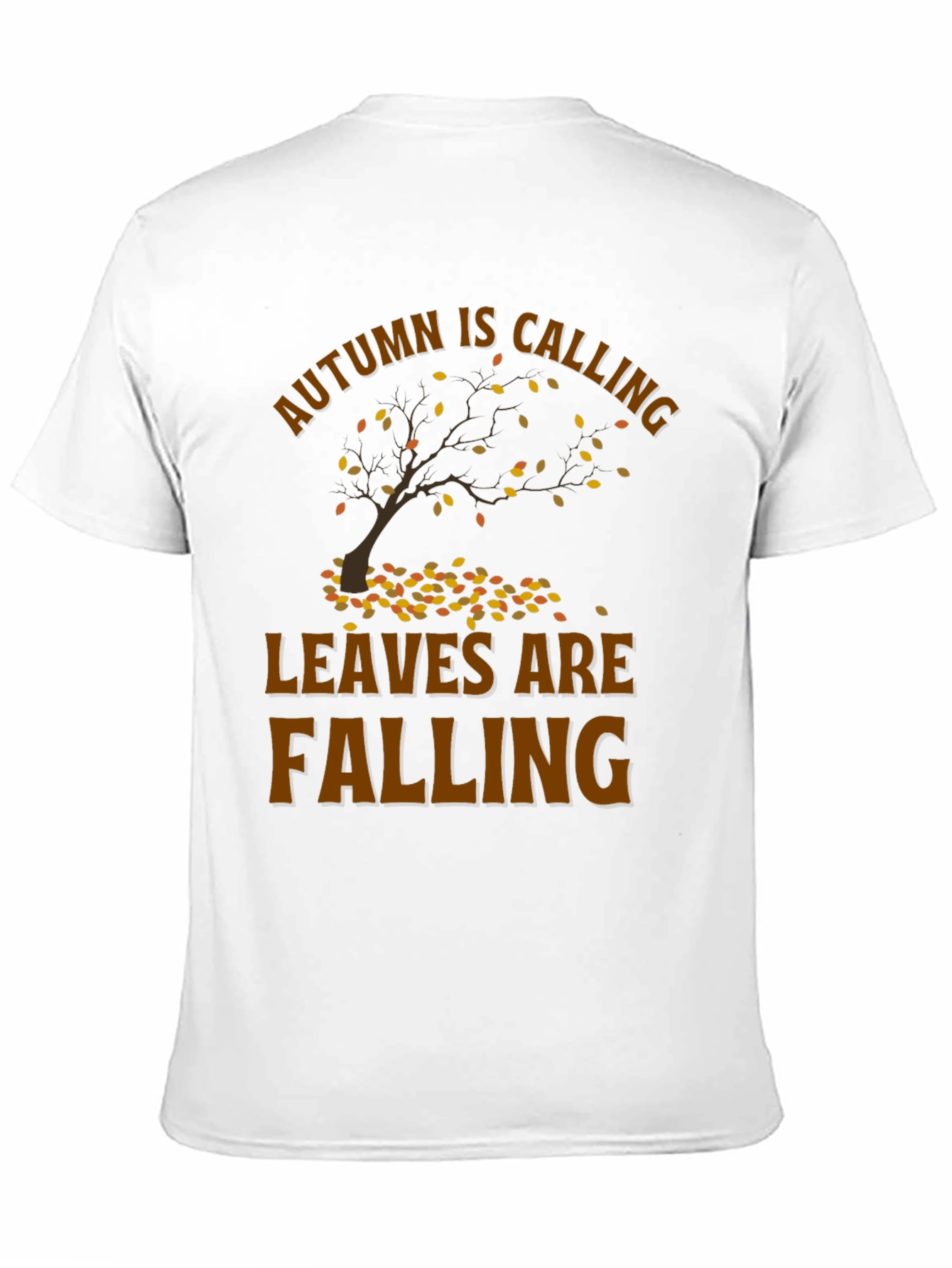 Autumn Calling T-Shirt - Falling Leaves Design