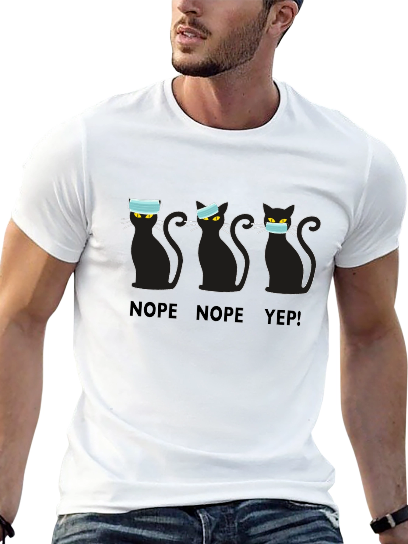 Masked Cats T-Shirt - Nope Nope Yep!