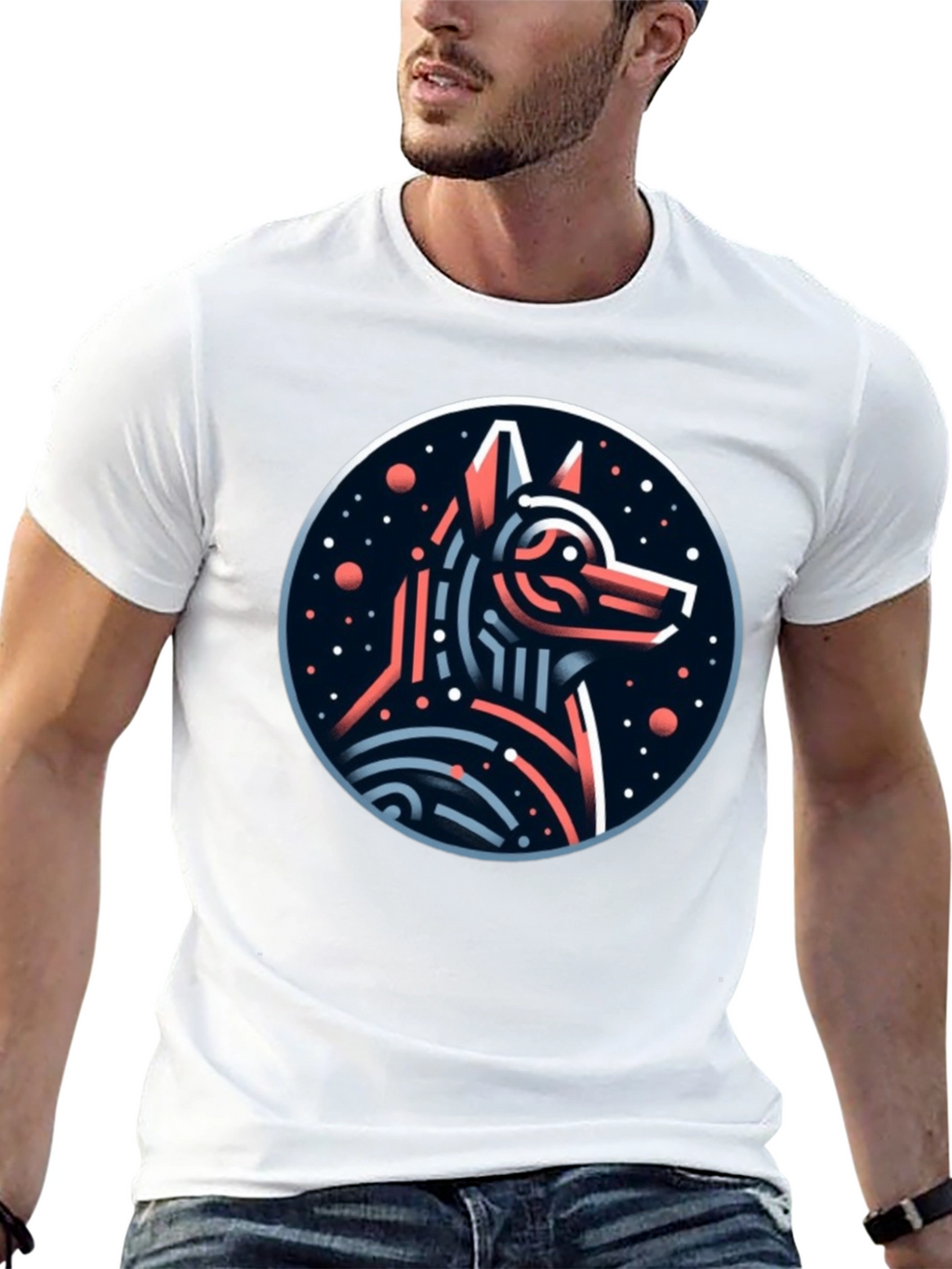 Modern Geometric Anubis T-Shirt