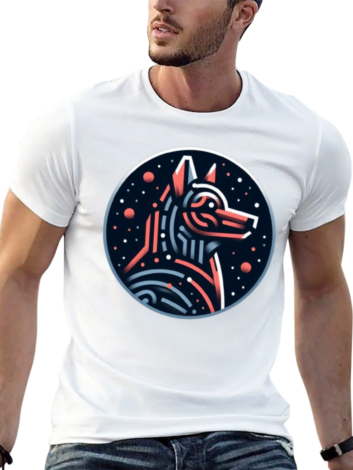 Modern Geometric Anubis T-Shirt