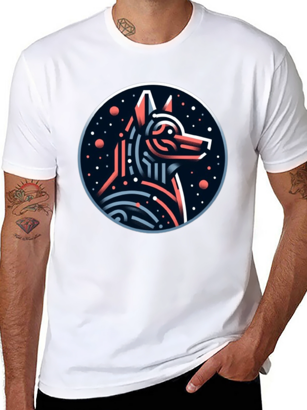 Modern Geometric Anubis T-Shirt