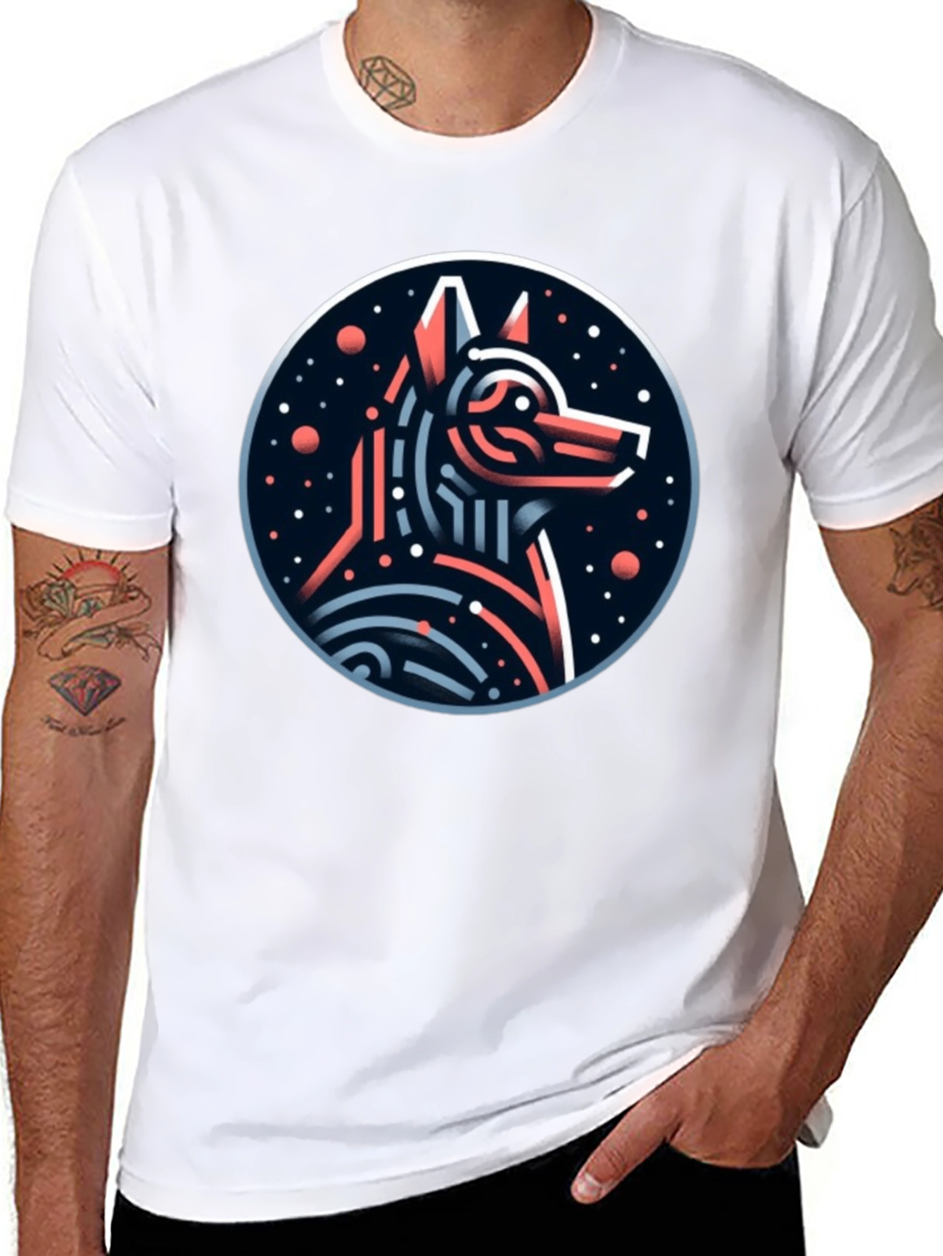 Modern Geometric Anubis T-Shirt