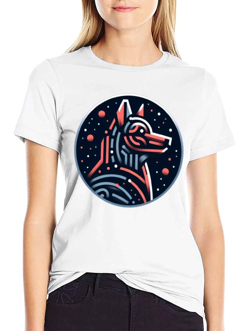 Modern Geometric Anubis T-Shirt