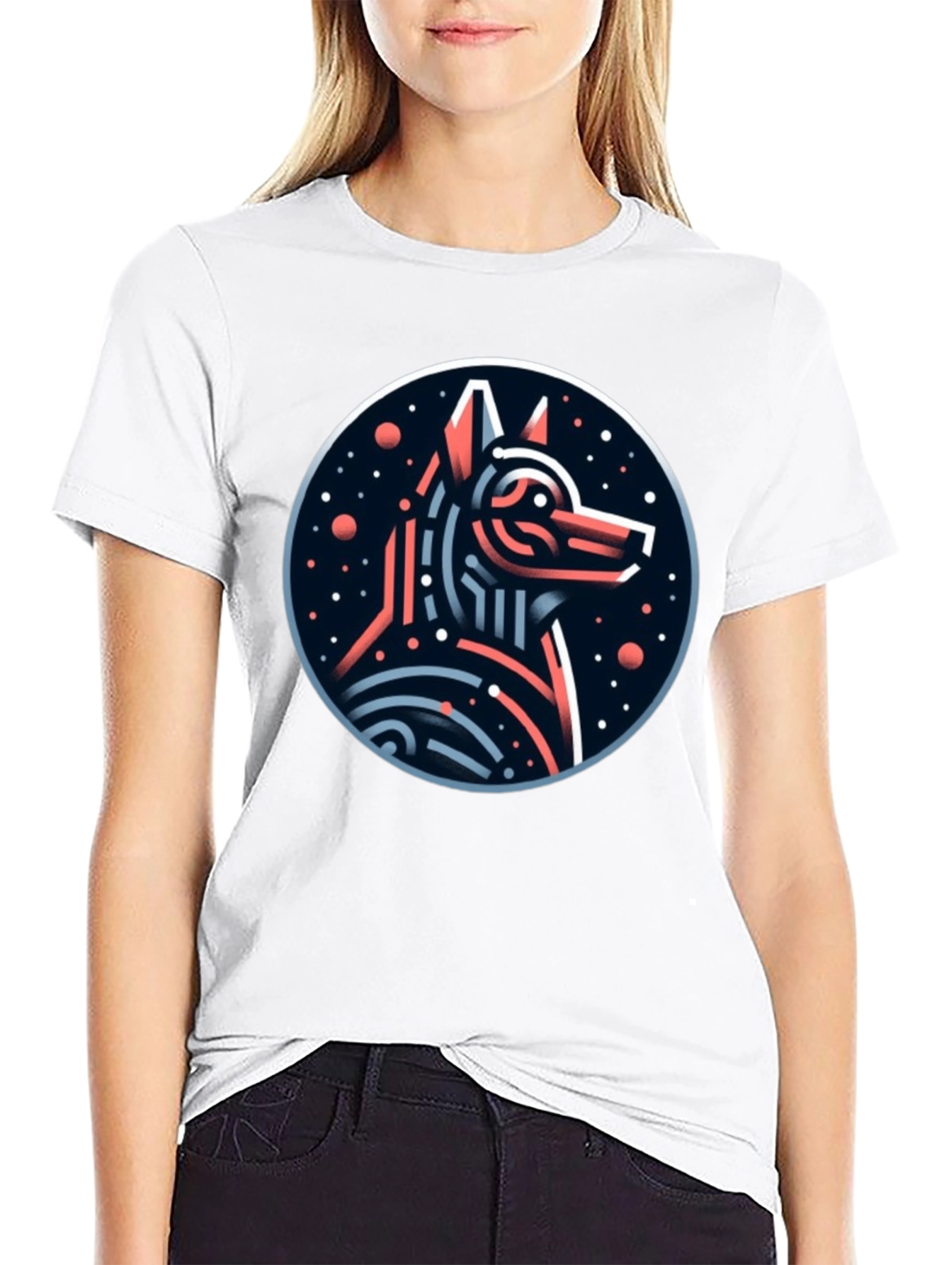 Modern Geometric Anubis T-Shirt