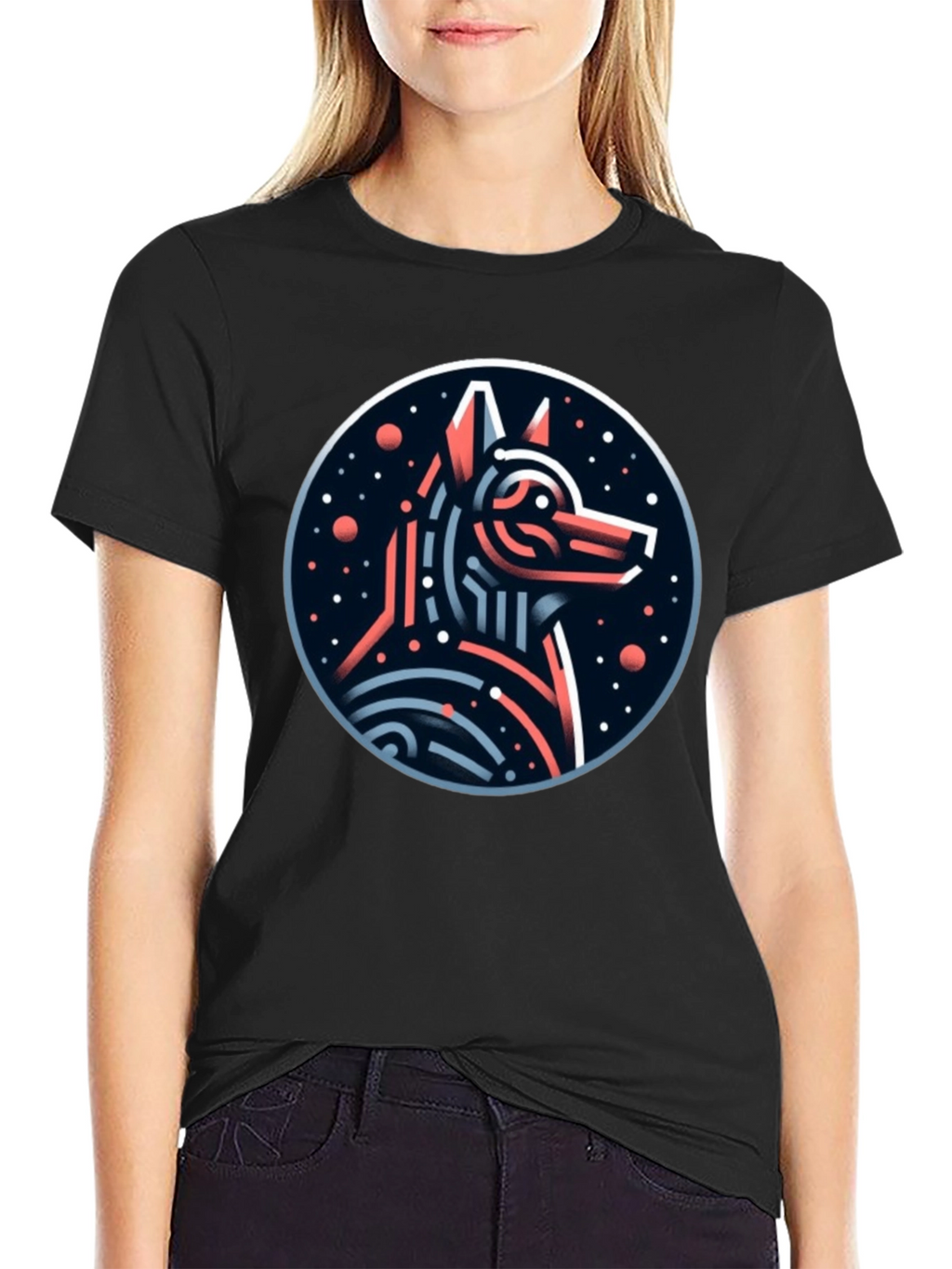 Modern Geometric Anubis T-Shirt