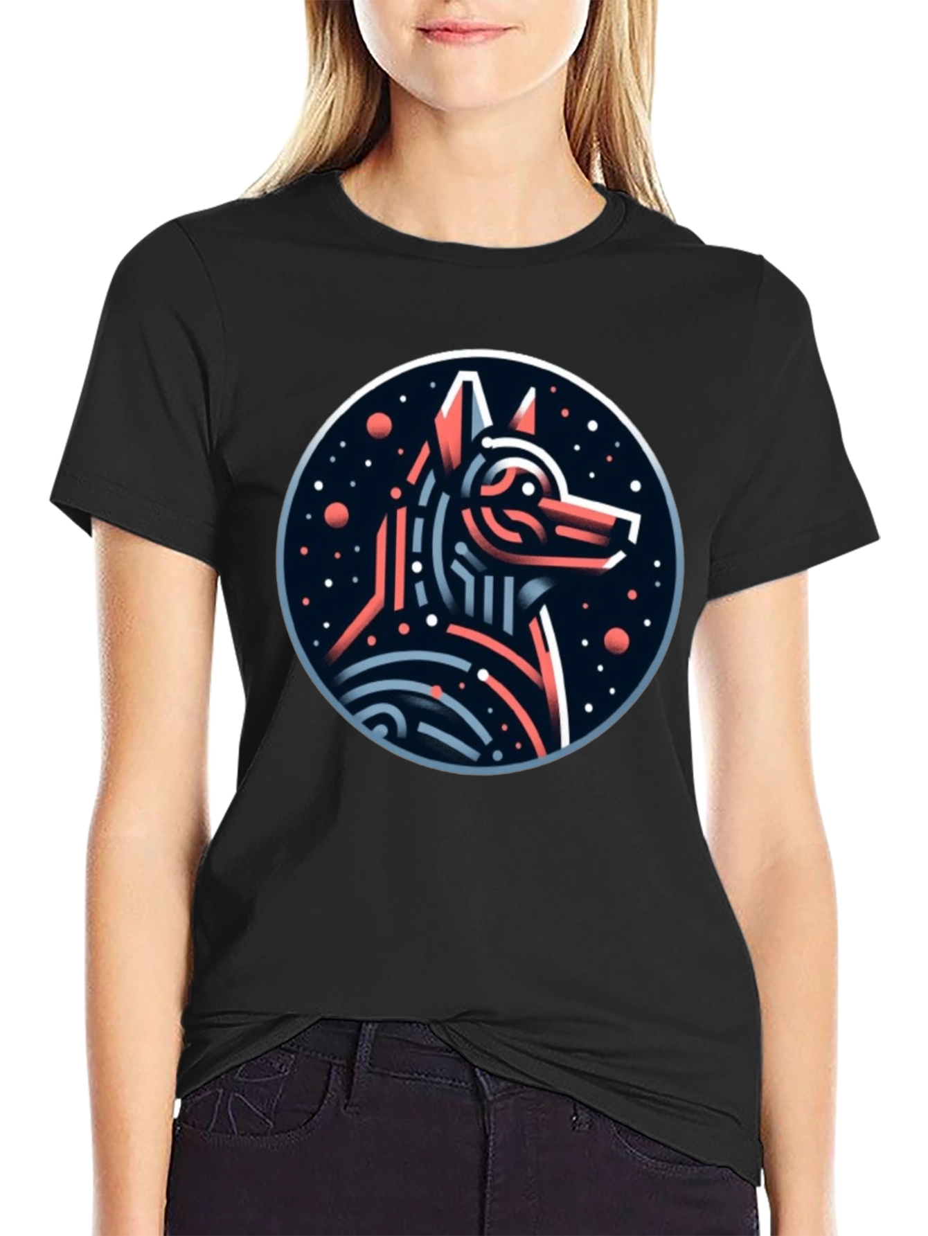 Modern Geometric Anubis T-Shirt