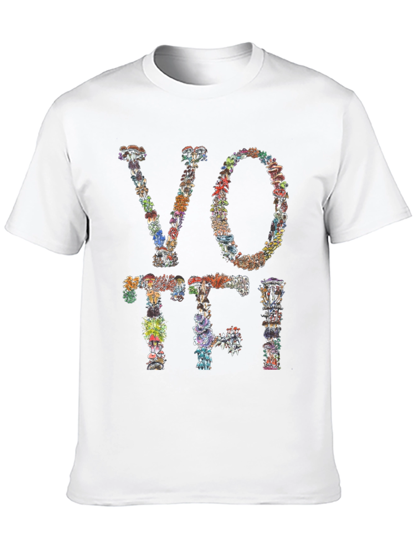 Mushroom VOTE T-Shirt Botanical Design Tee