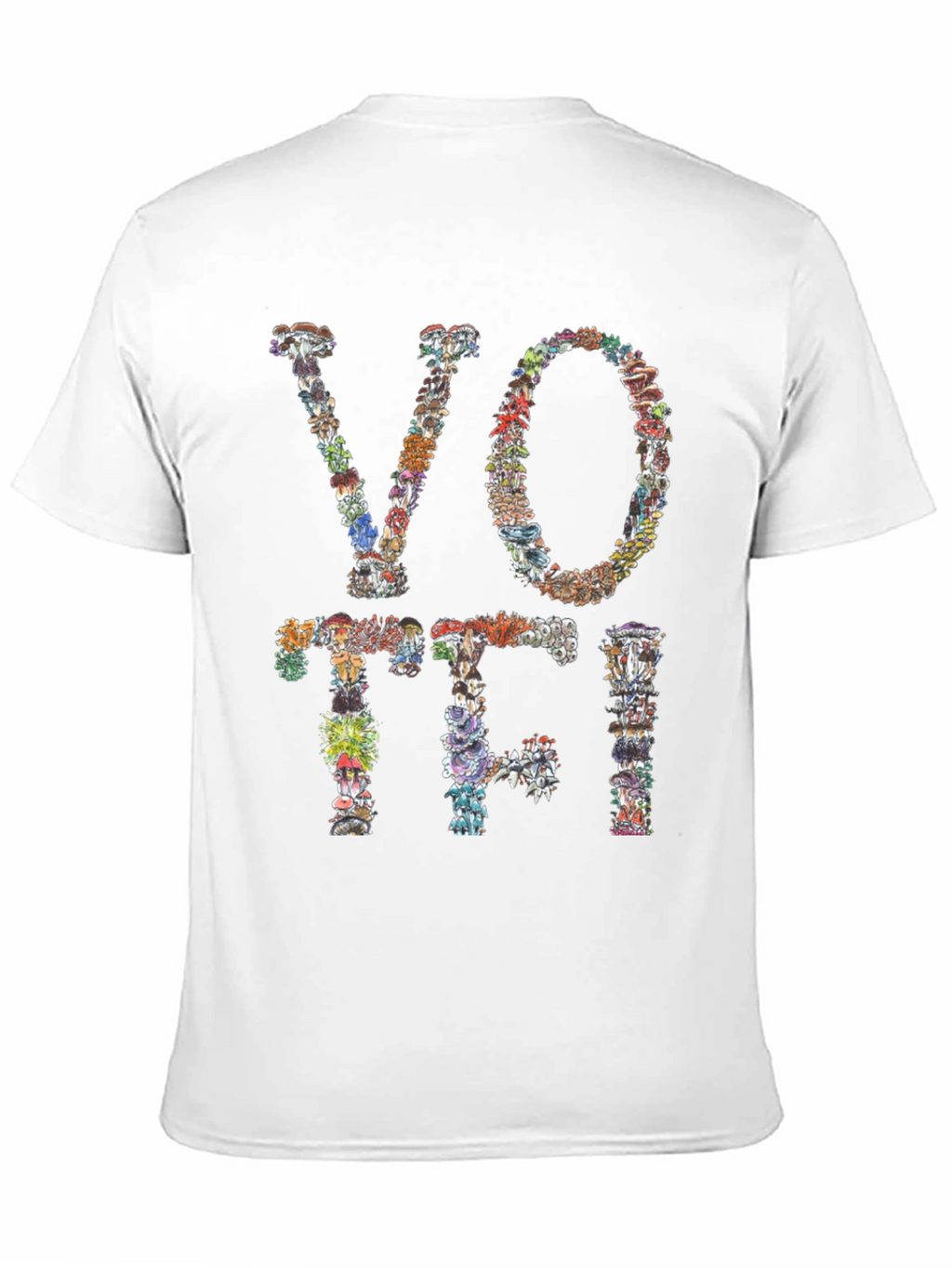 Mushroom VOTE T-Shirt Botanical Design Tee
