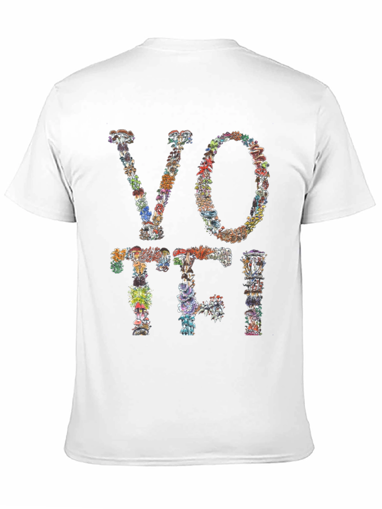 Mushroom VOTE T-Shirt Botanical Design Tee