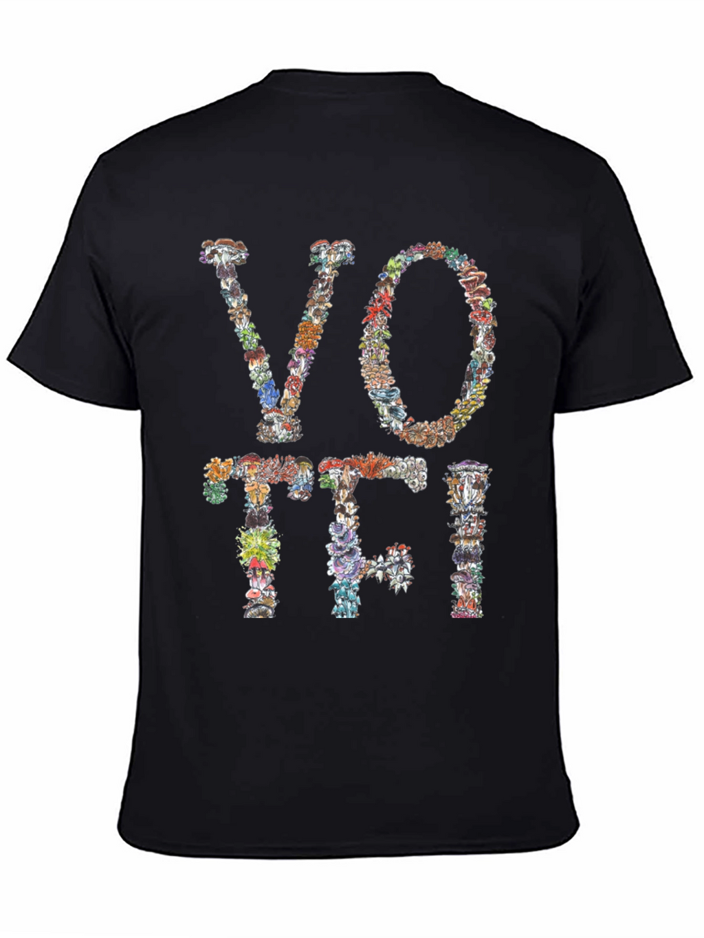 Mushroom VOTE T-Shirt Botanical Design Tee