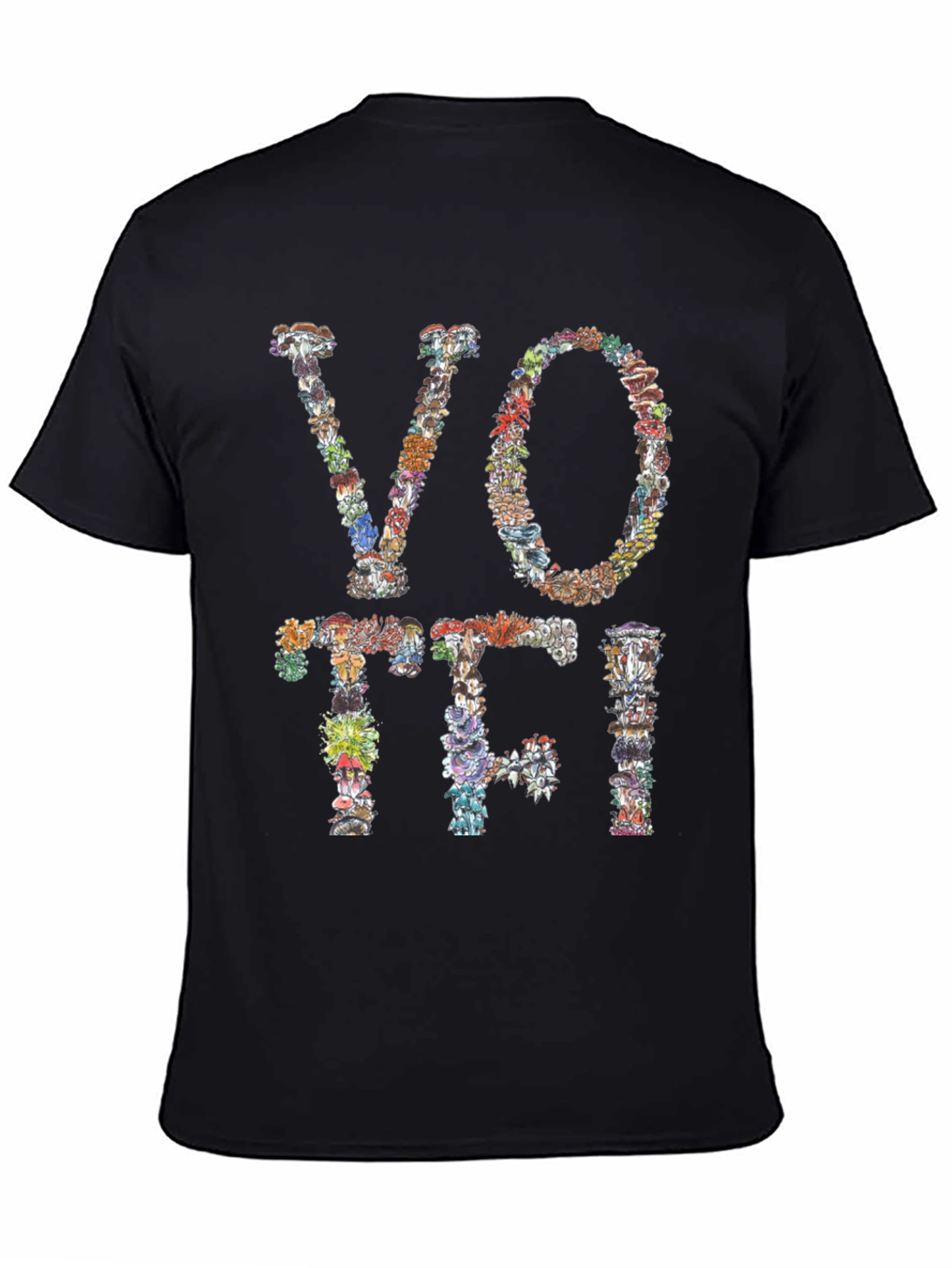 Mushroom VOTE T-Shirt Botanical Design Tee