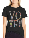 Mushroom VOTE T-Shirt Botanical Design Tee
