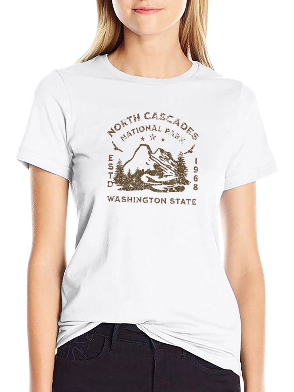 North Cascades National Park Black T-Shirt