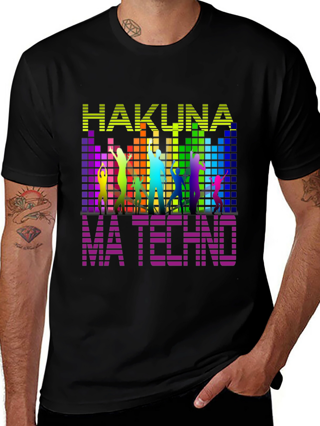 Hakuna Ma Techno Black T-Shirt