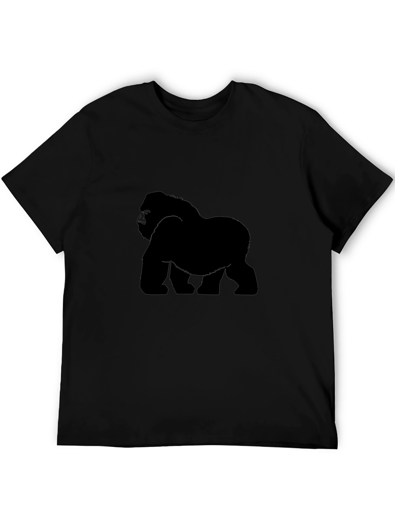 Gorilla Graphic T-Shirt - Black Crew Neck