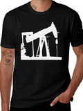 Oil Rig Graphic Tee - Black