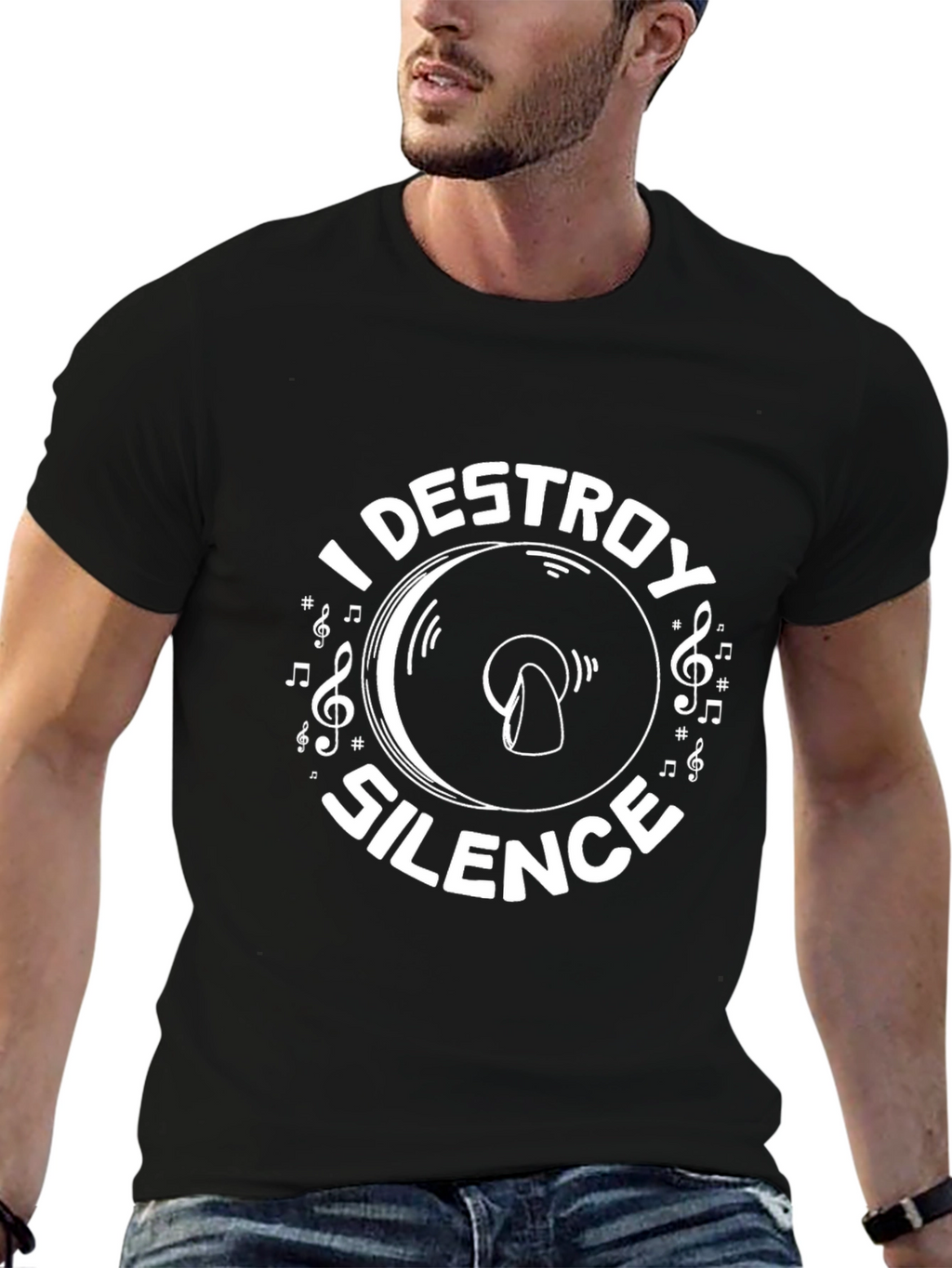 I Destroy Silence Graphic Tee - Music Lover T-Shirt