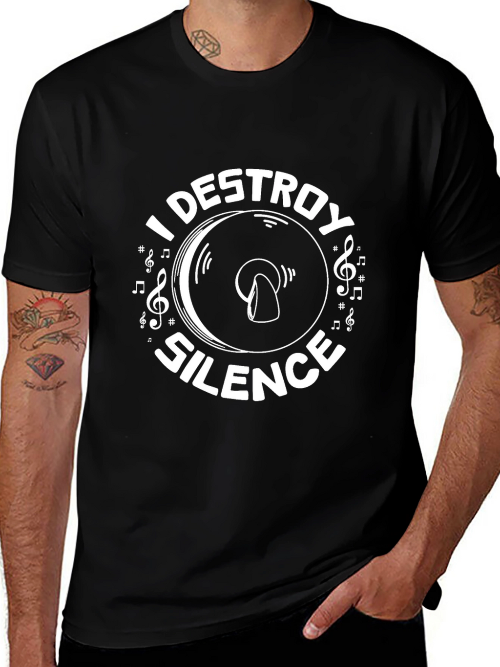 I Destroy Silence Graphic Tee - Music Lover T-Shirt