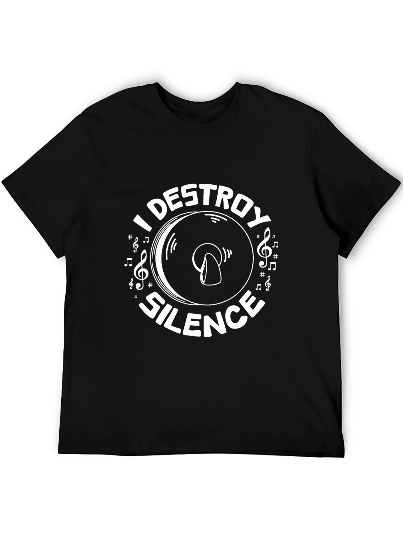 I Destroy Silence Graphic Tee - Music Lover T-Shirt