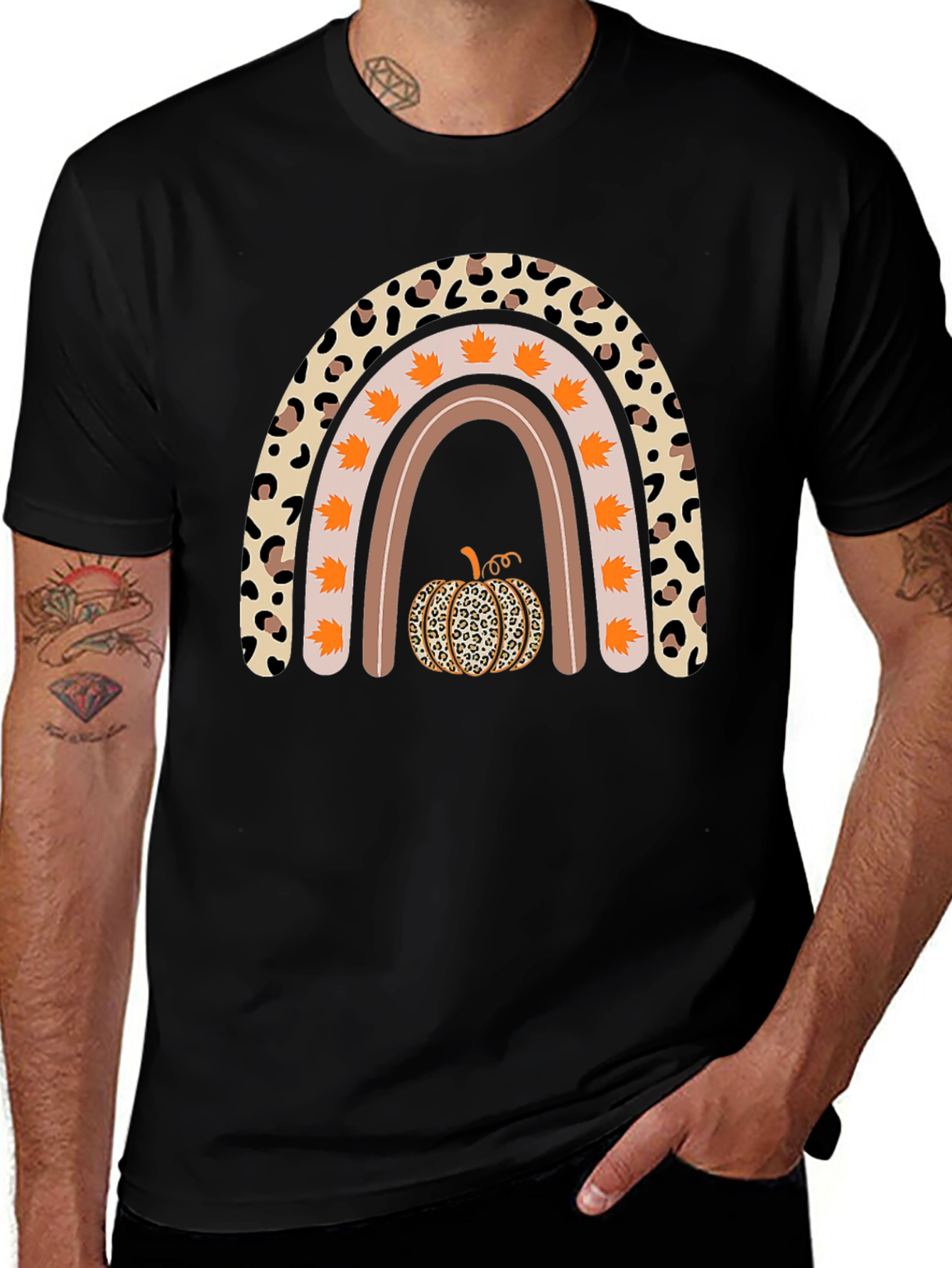 Fall Rainbow Pumpkin T-Shirt