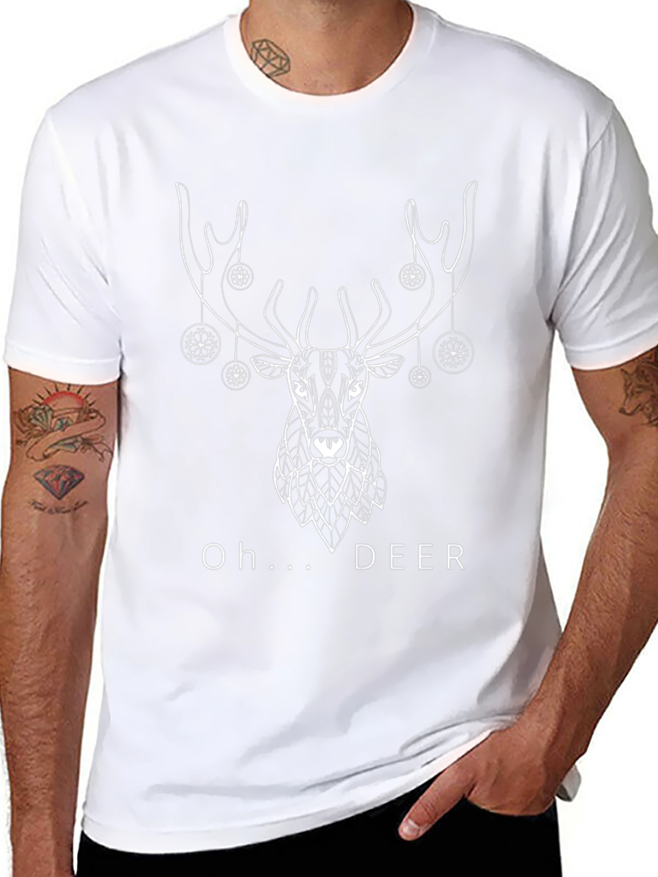 Oh Deer! Graphic Tee - Holiday Novelty Shirt