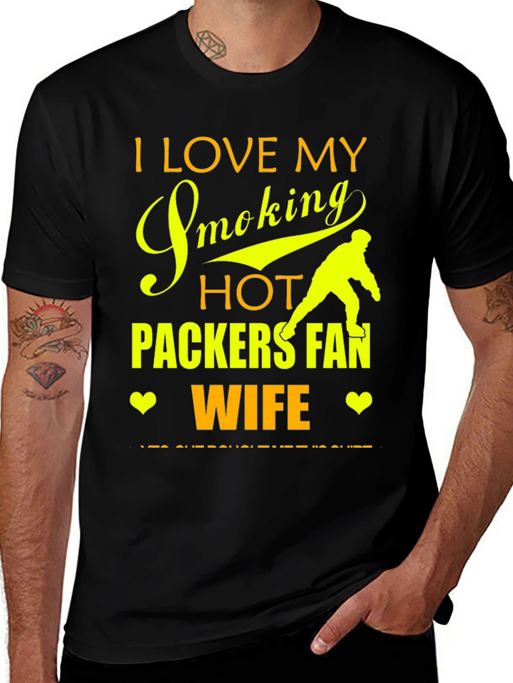 I Love My Smoking Hot Packers Fan Wife T-Shirt