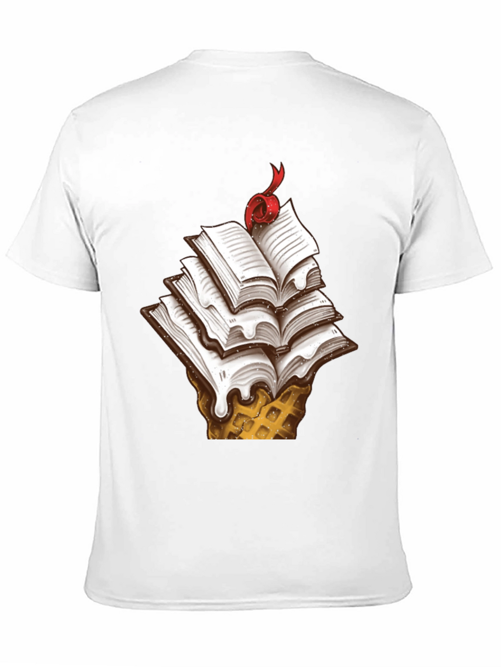 Book Ice Cream Cone Graphic Tee