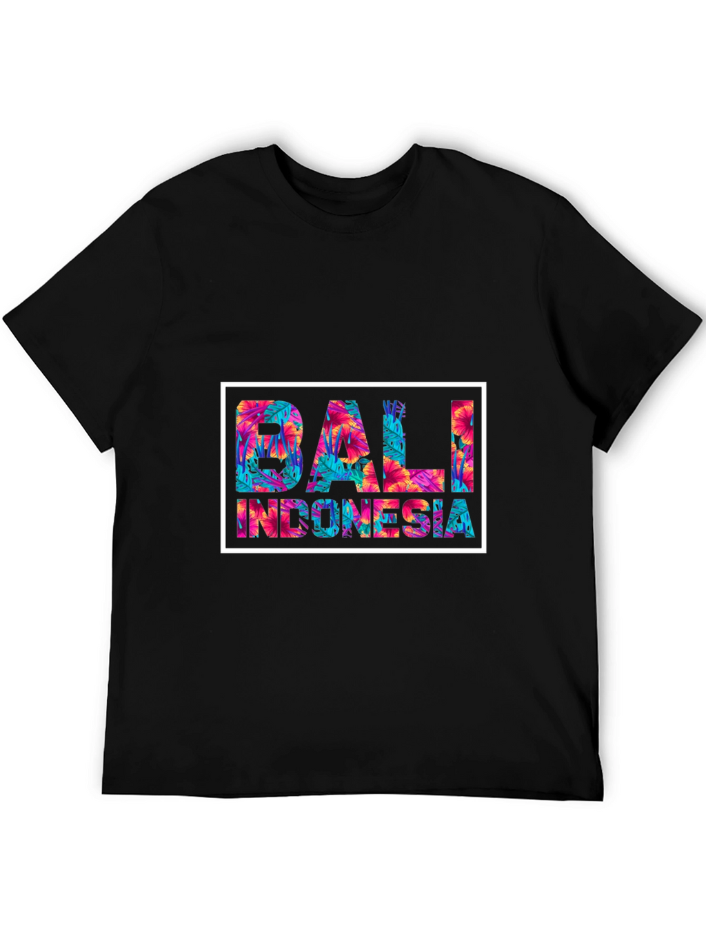 Bali Indonesia Floral Graphic Tee