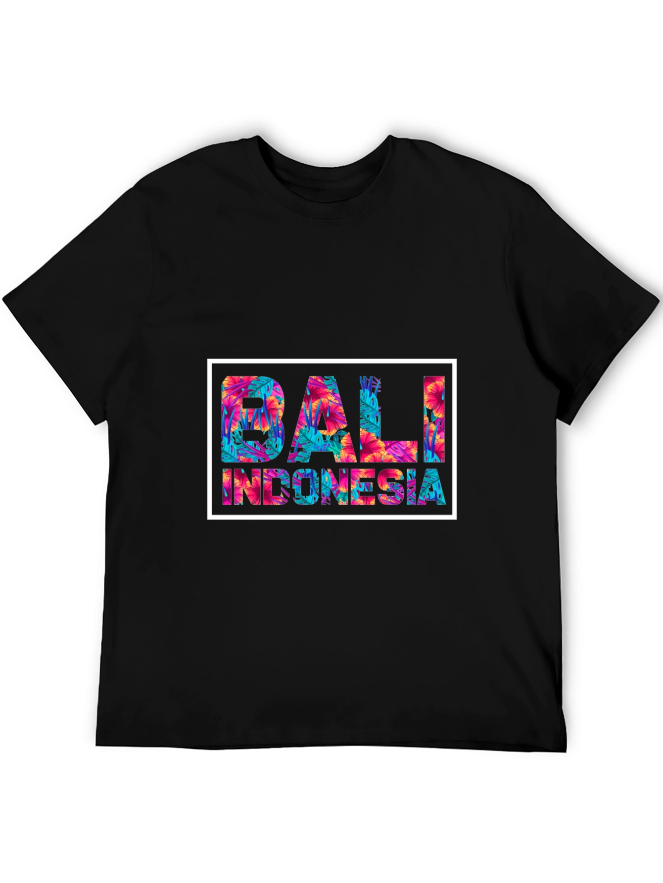 Bali Indonesia Floral Graphic Tee