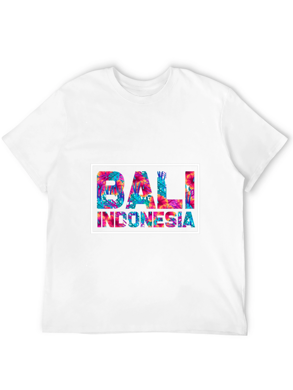 Bali Indonesia Floral Graphic Tee