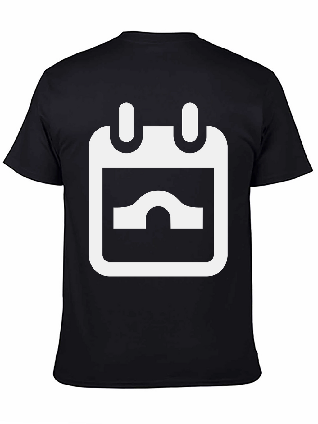 Black T-Shirt with White Calendar Graphic