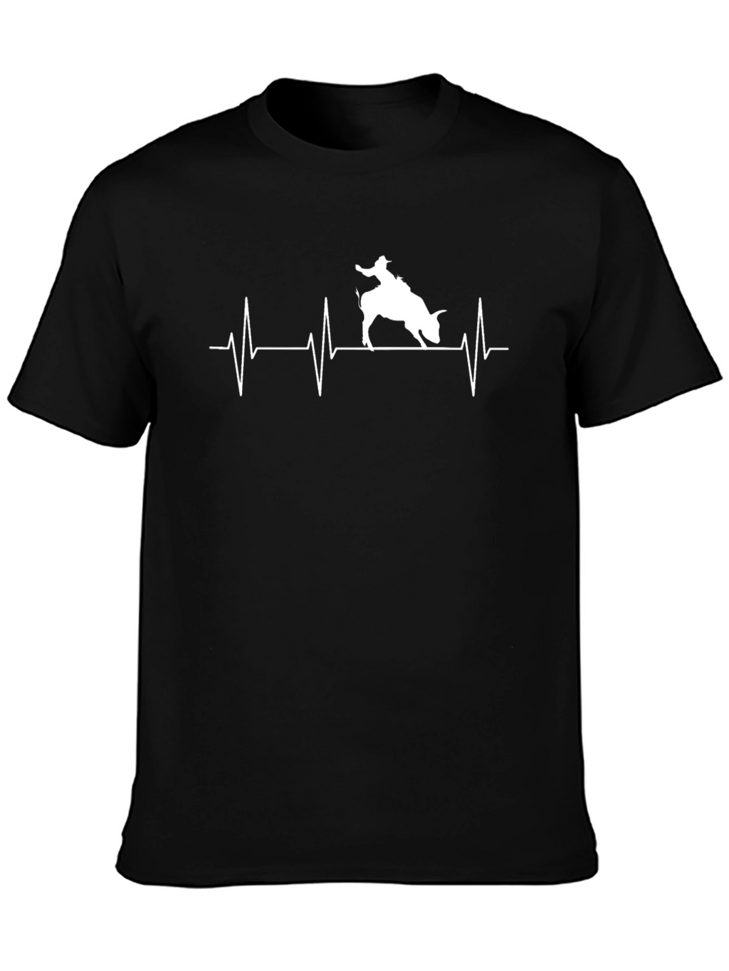 Rodeo Heartbeat Graphic T-Shirt - Black