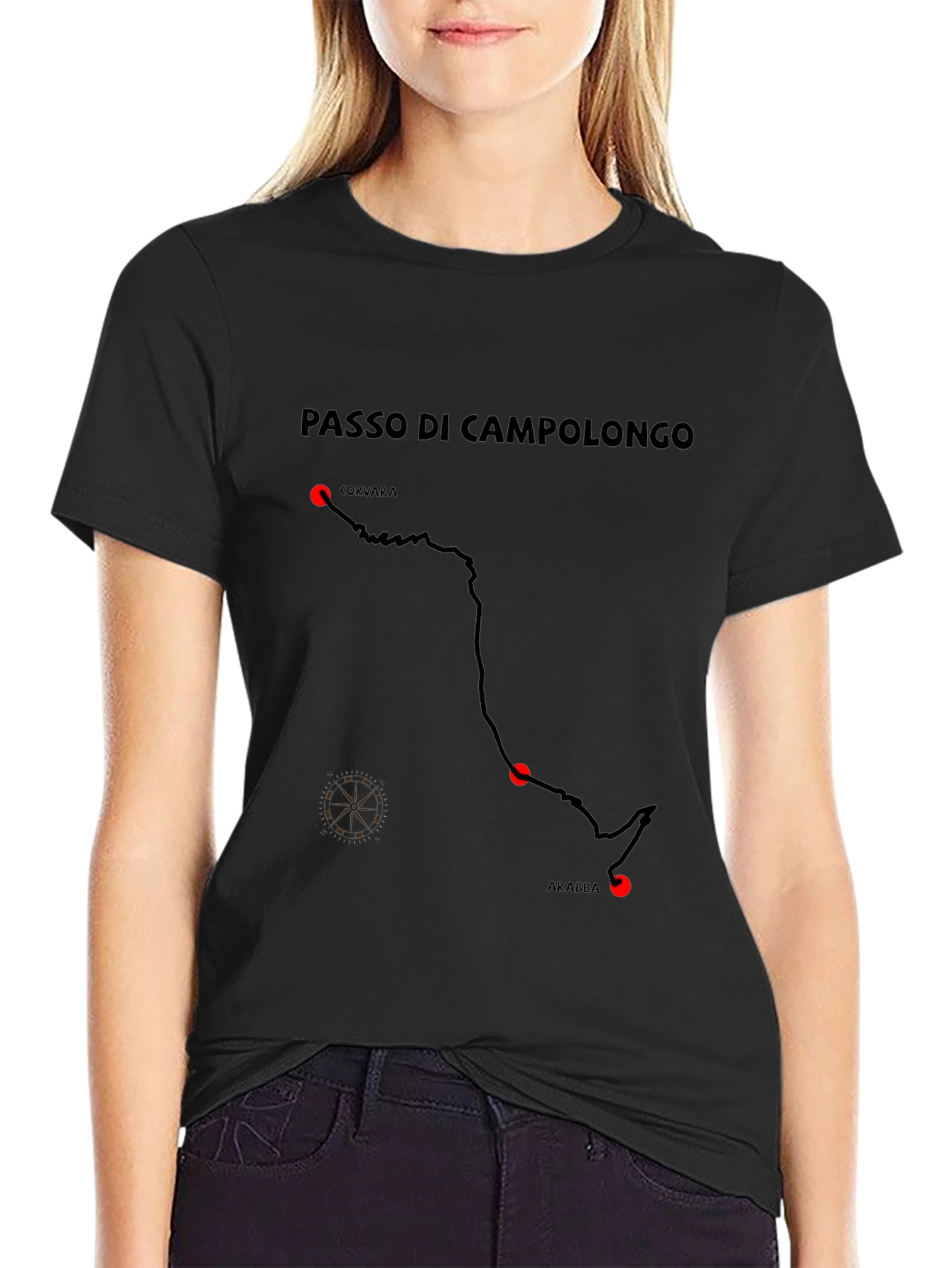 Passo di Campolongo T-Shirt Black