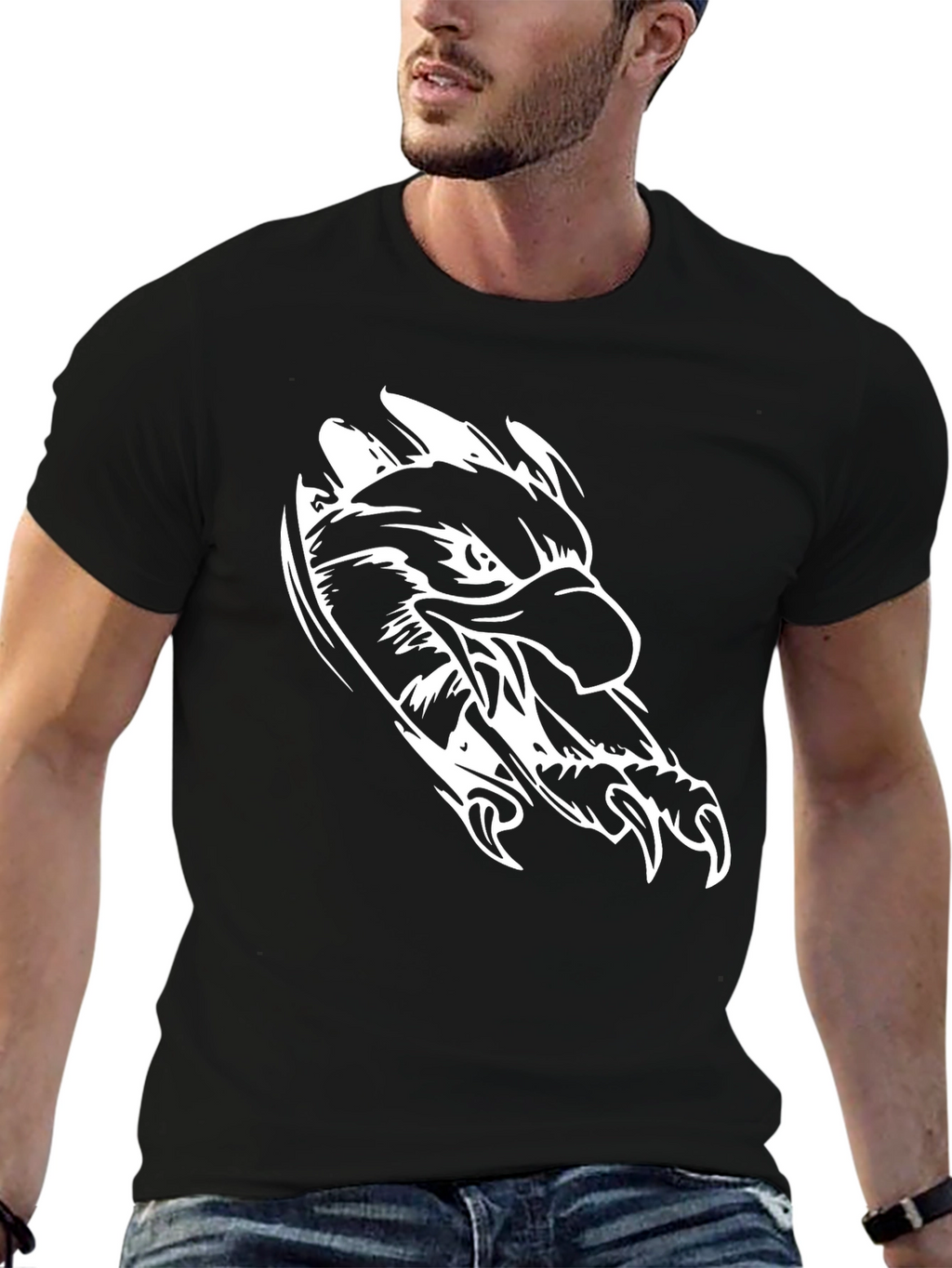 Black Eagle Graphic Tee - Stylish Mens T-Shirt