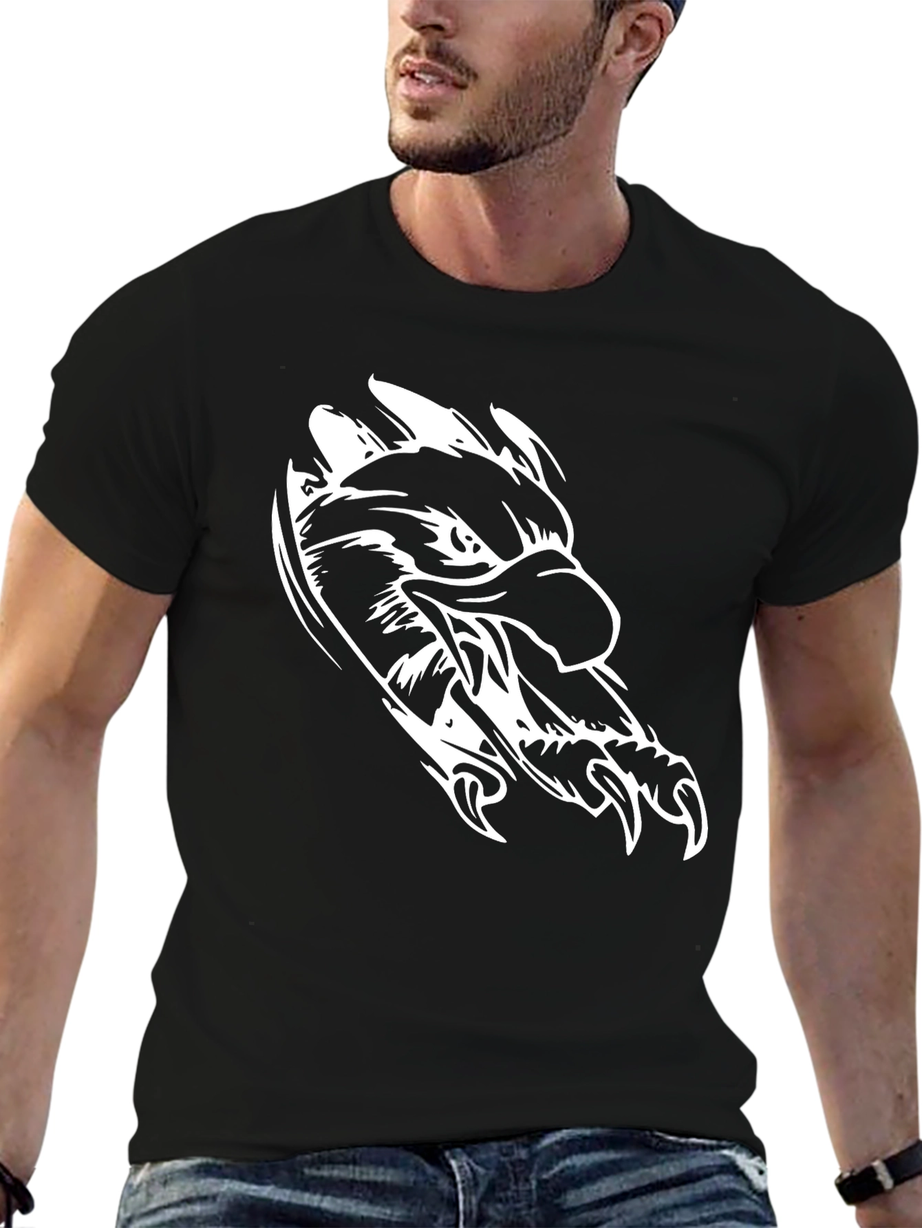 Black Eagle Graphic Tee - Stylish Mens T-Shirt