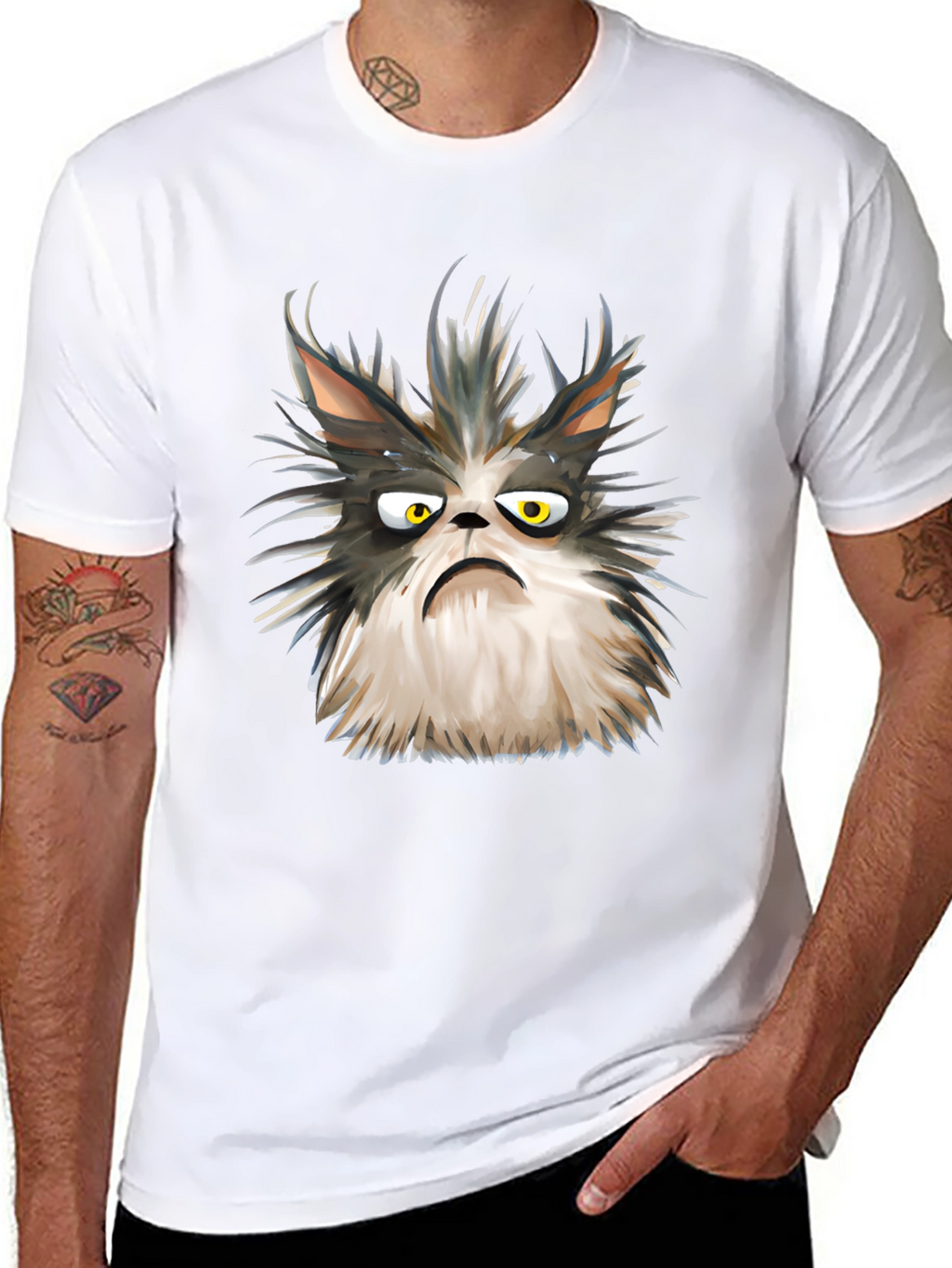 Grumpy Cat Graphic Tee - Unisex Black T-Shirt