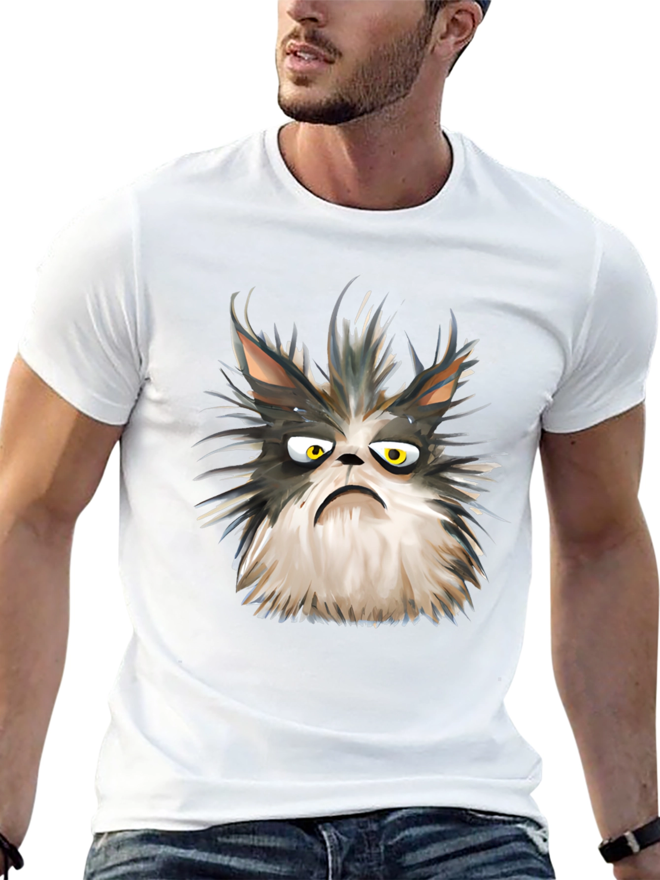 Grumpy Cat Graphic Tee - Unisex Black T-Shirt