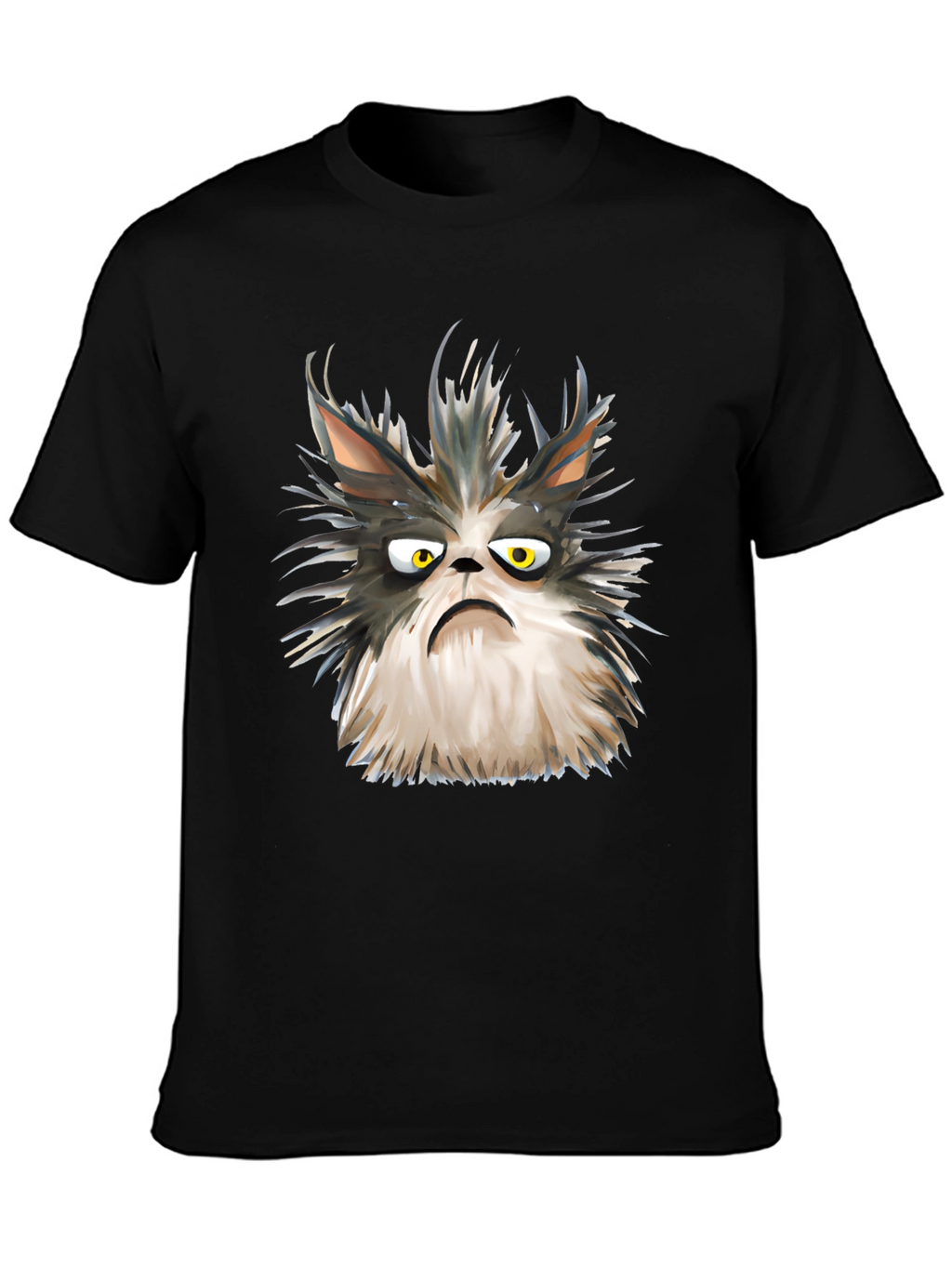 Grumpy Cat Graphic Tee - Unisex Black T-Shirt